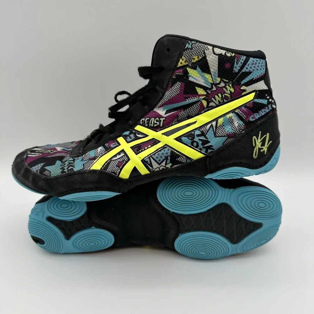 ASICS JB Elite V2.0 Wrestling Shoes J501Q Comic Print Mens 10.5 EU 43.5